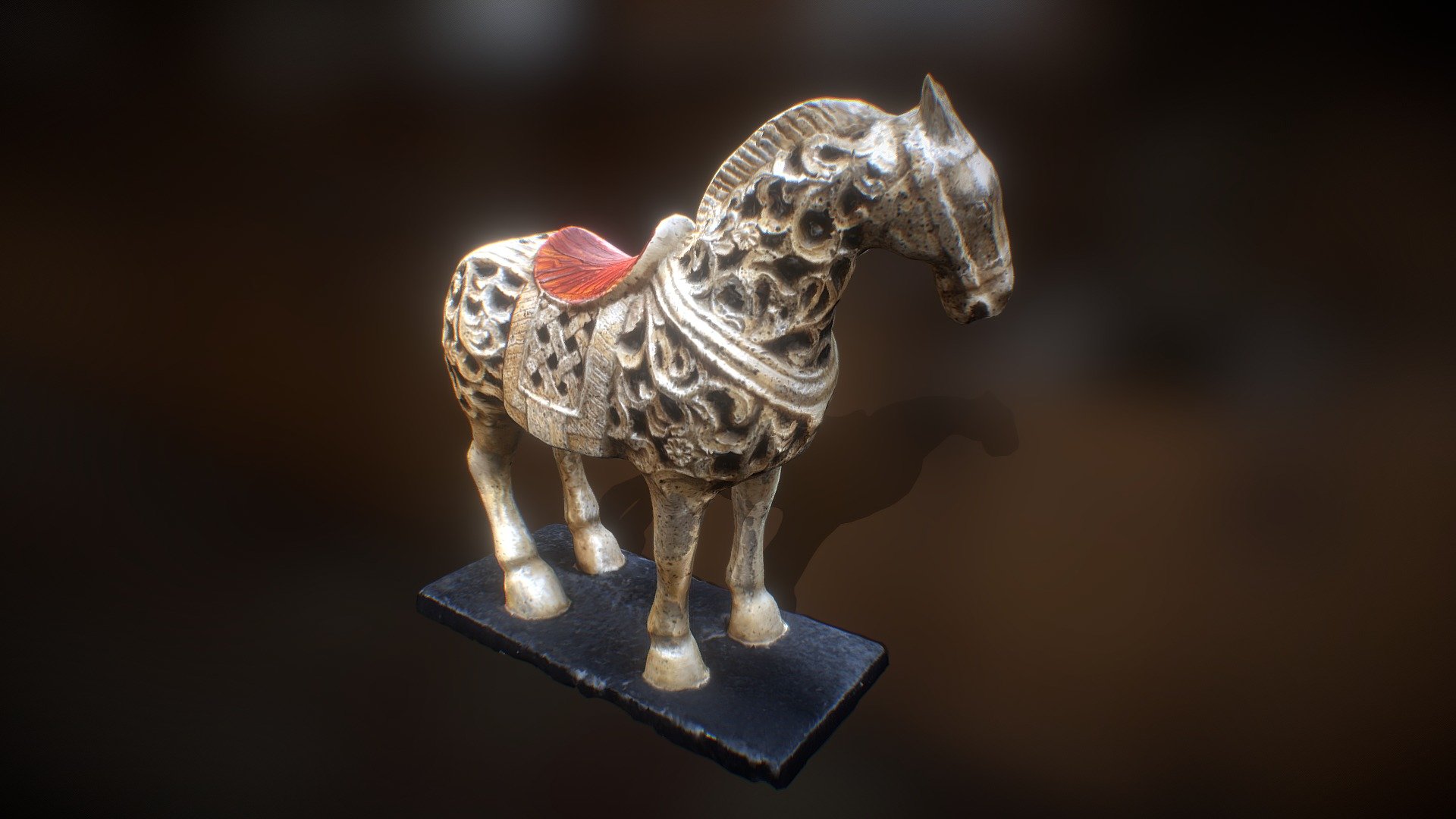 Horse sculpture retopo photogrammetry scan 3d model