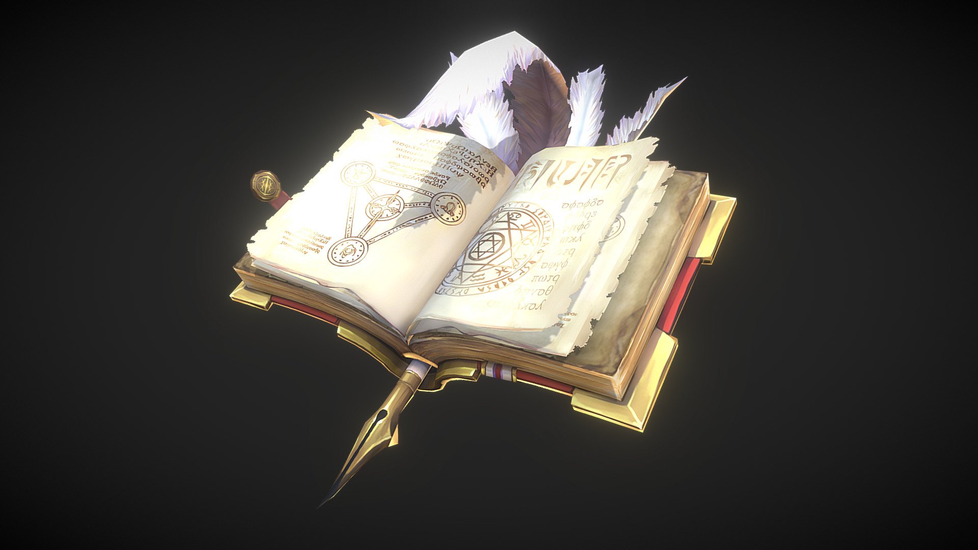 Flying Magic Book 3d model