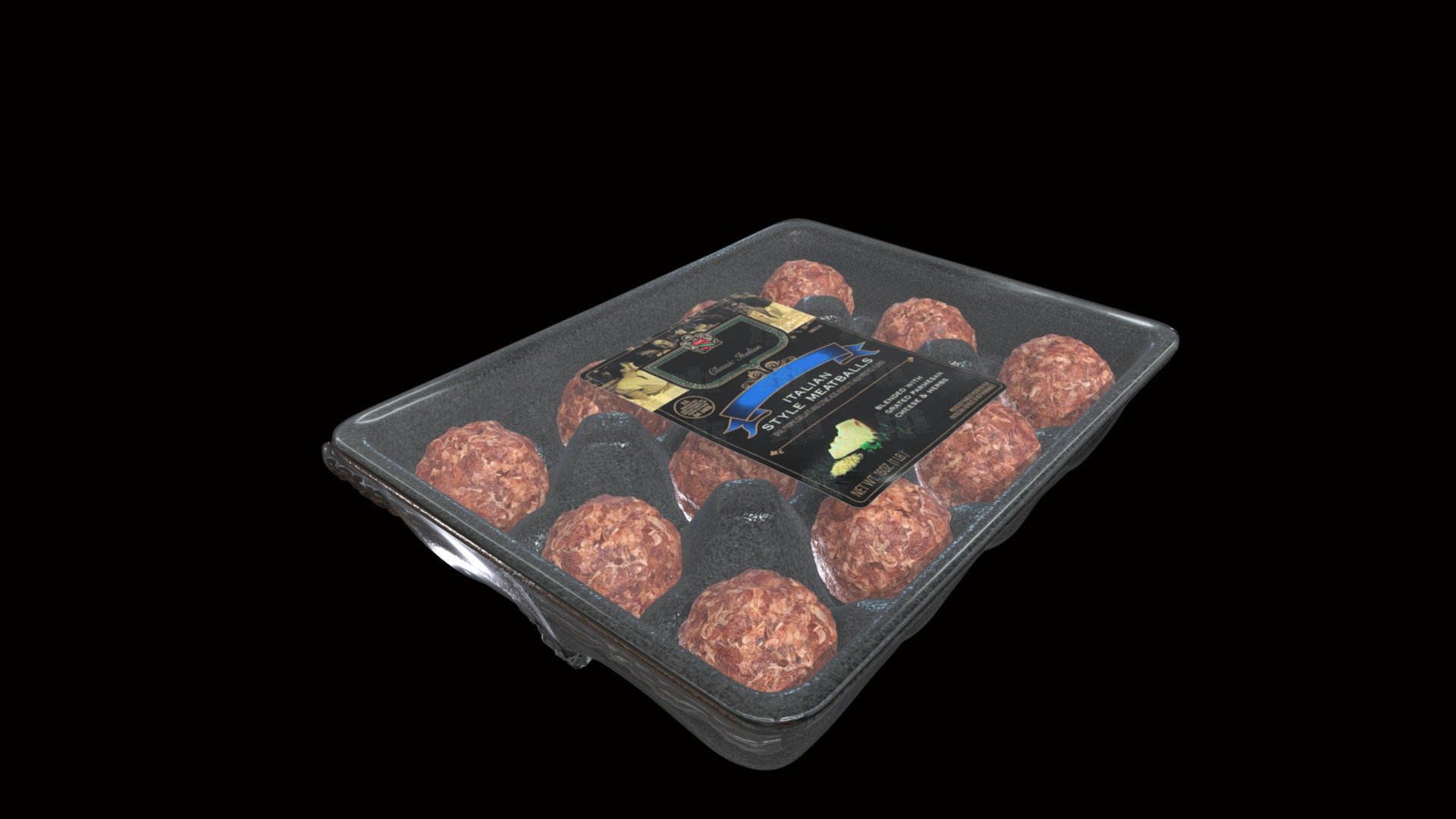 Package of Meatballs 3d model