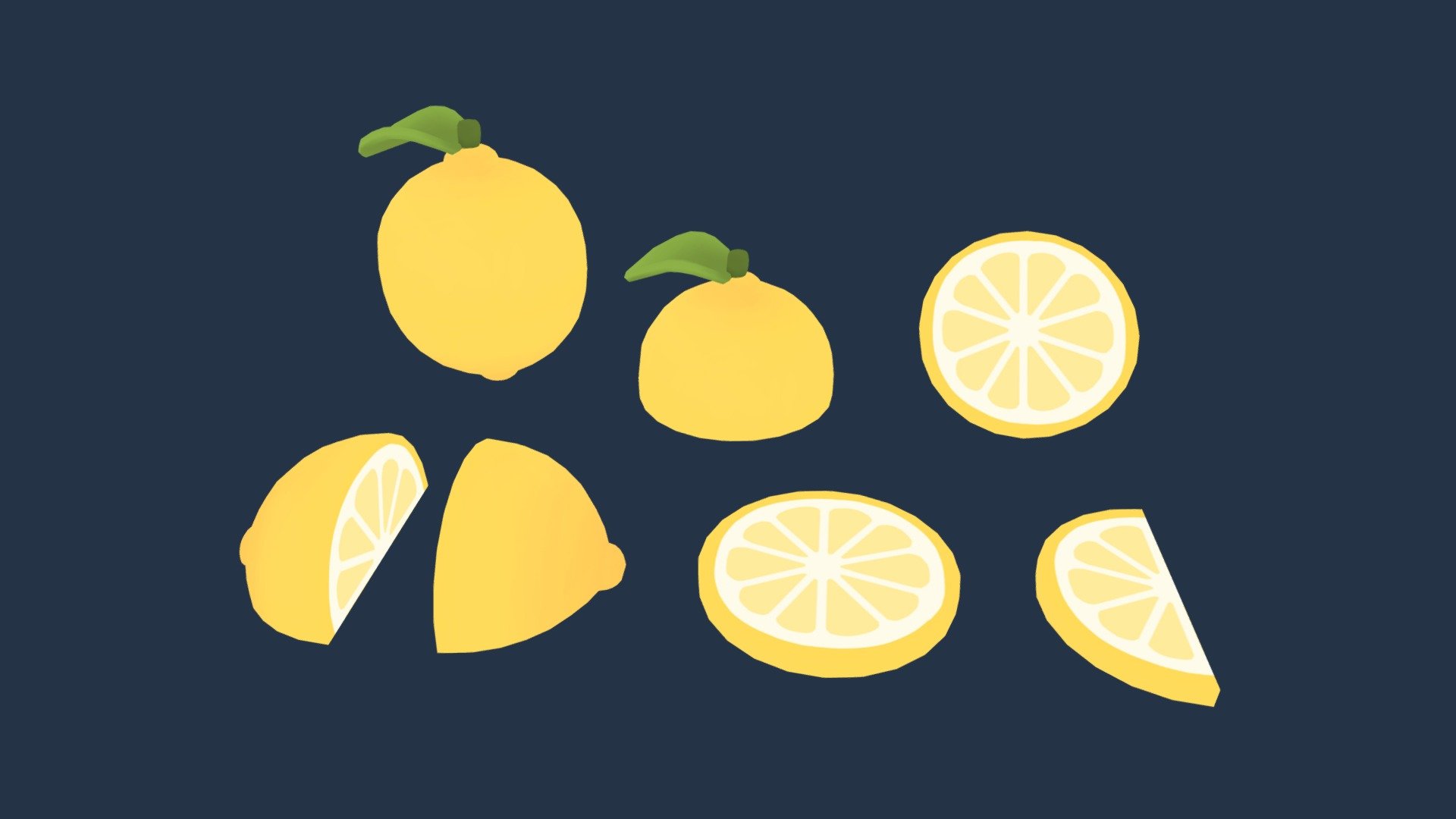 Cute Lemon 3d model