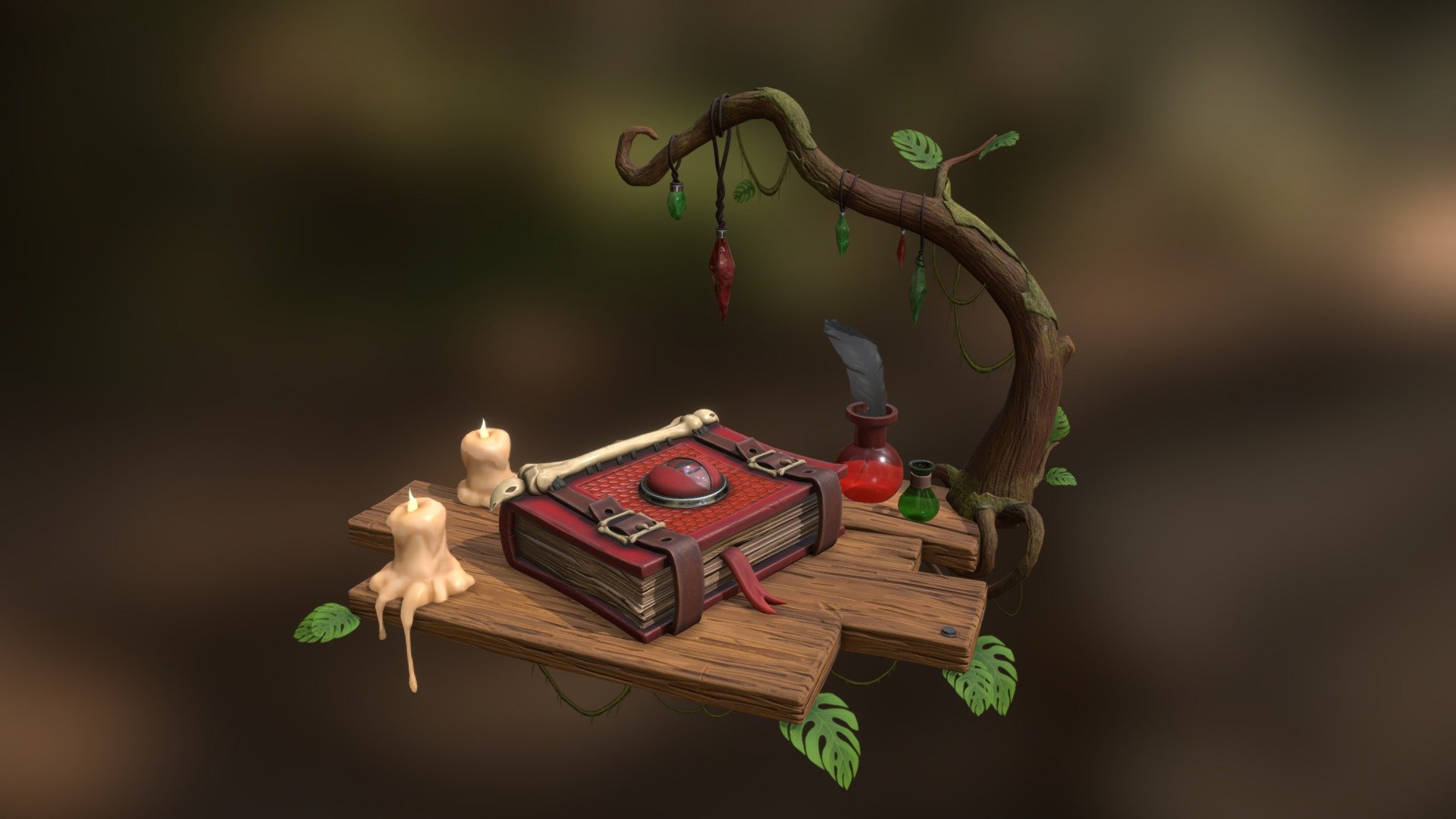 Mages Book 3d model