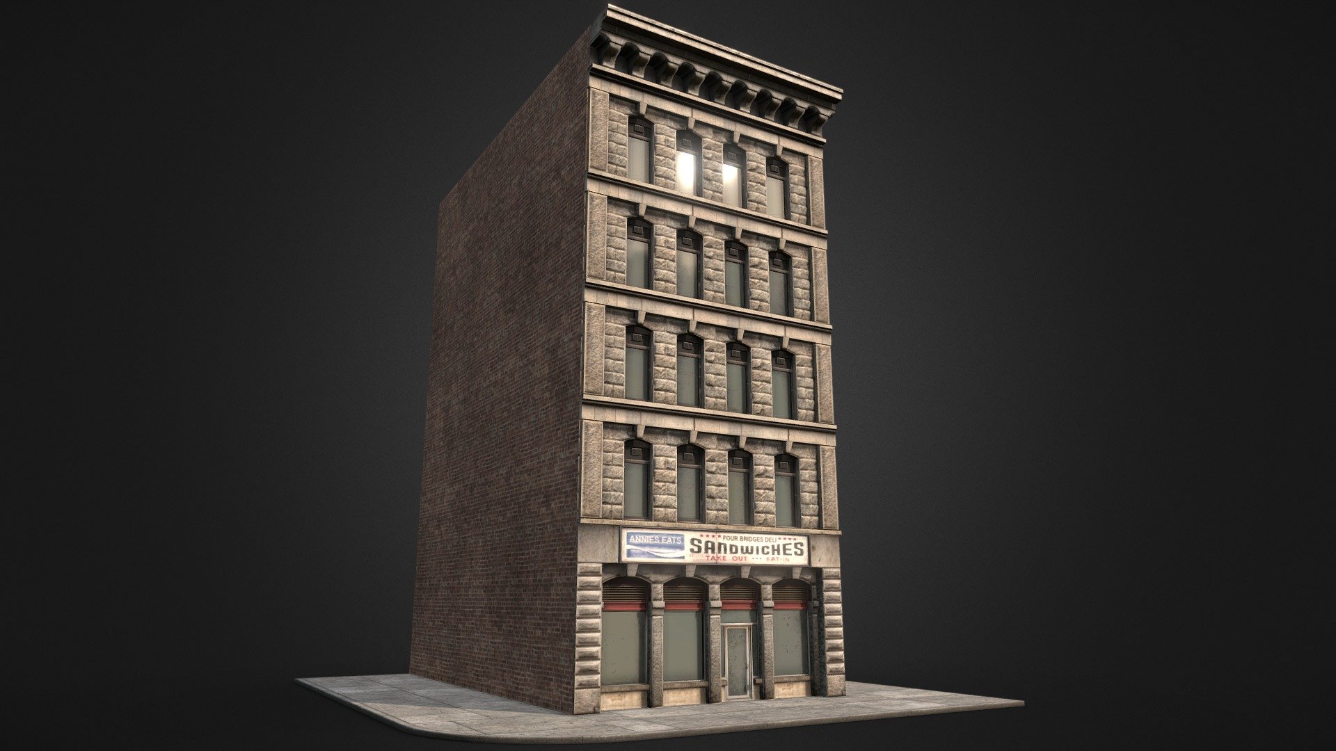 Detailed Old NYC Building 3d model