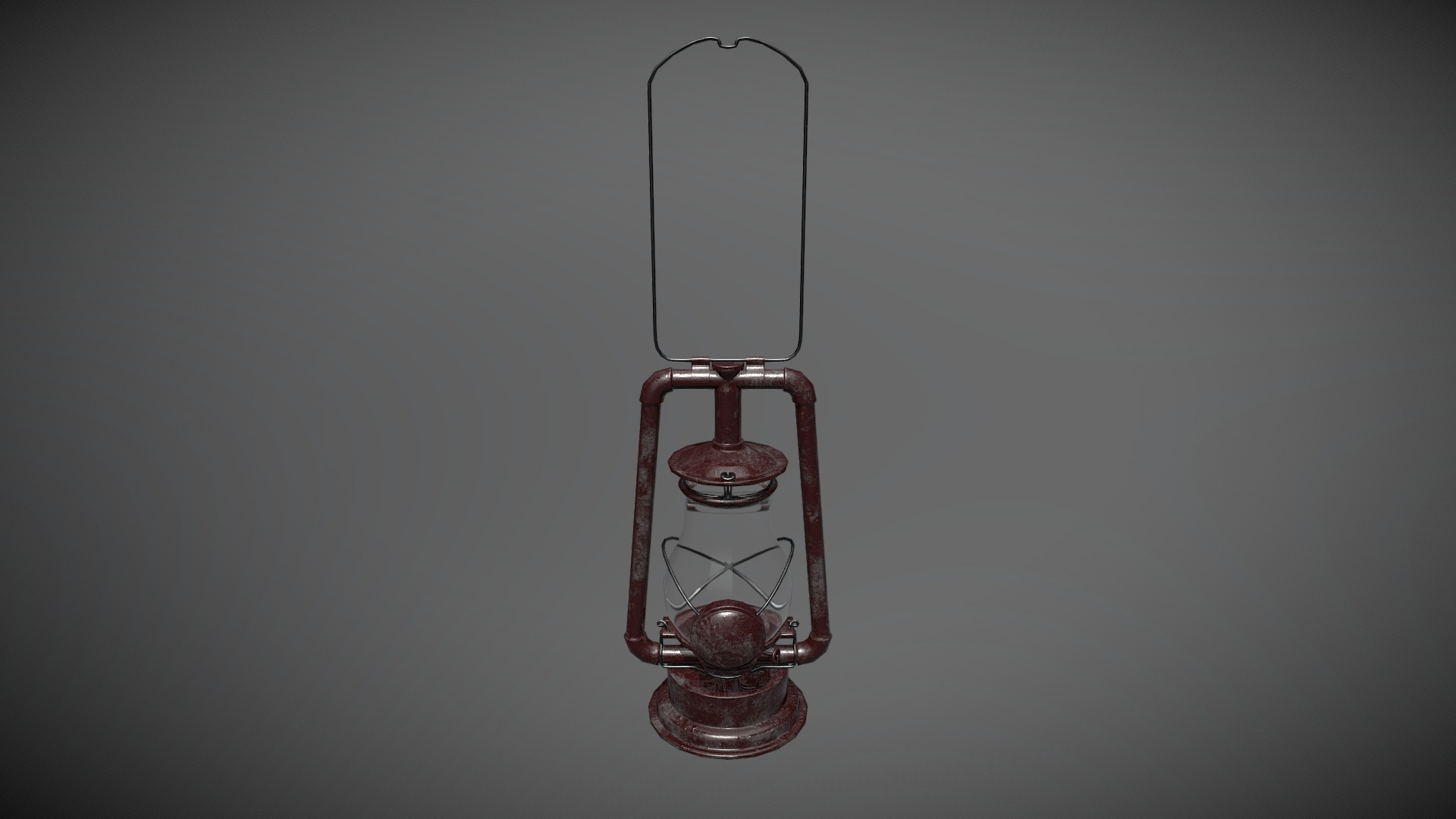 Old oil lamp 3d model