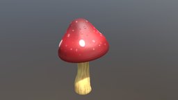 Stylized cartoony mushroom