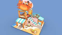 Seafood Restaurant | 3D stylized diorama