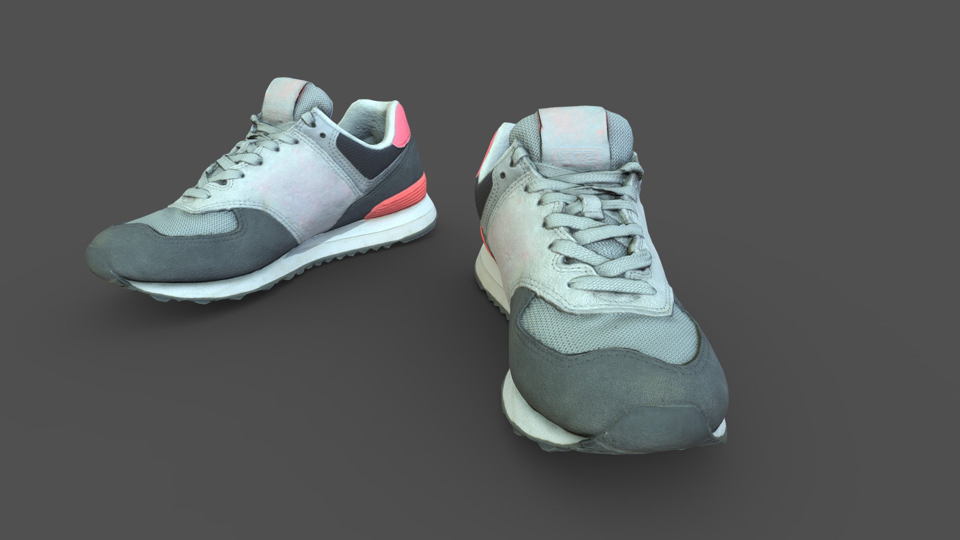 Pair of New Balance Shoes 3d model