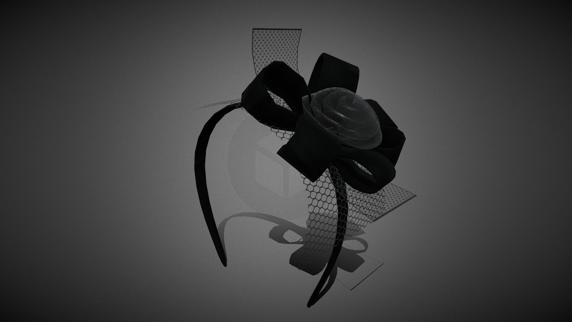 Floral Hair Fascinator 3d model