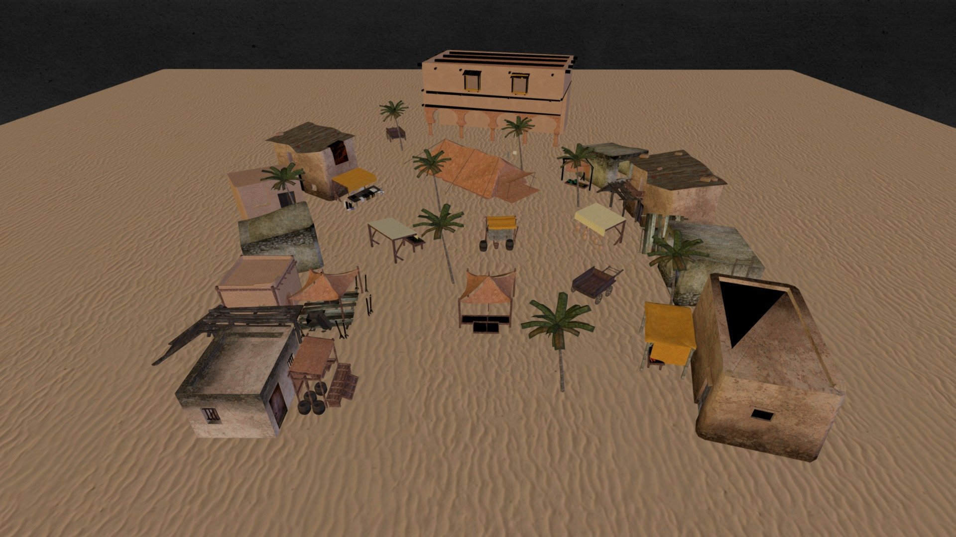 Middle East Market 3d model