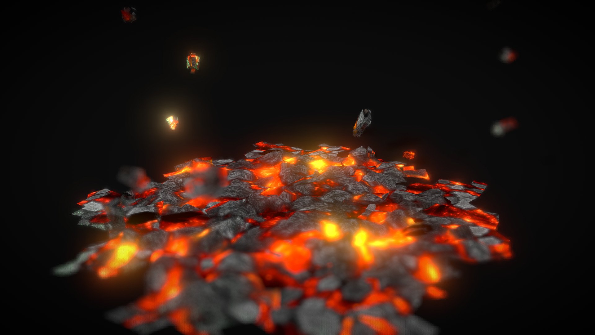 Magma Lava floor VFX 3d model