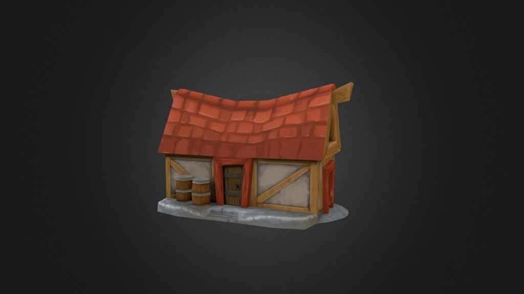 Medieval Grainstore 3d model