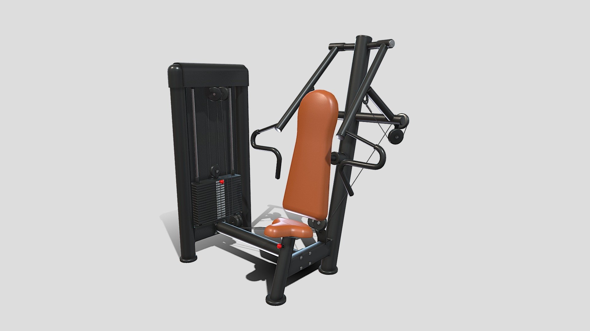 Inclined chest press machine 3d model