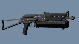 Low-Poly PP-19 Bizon