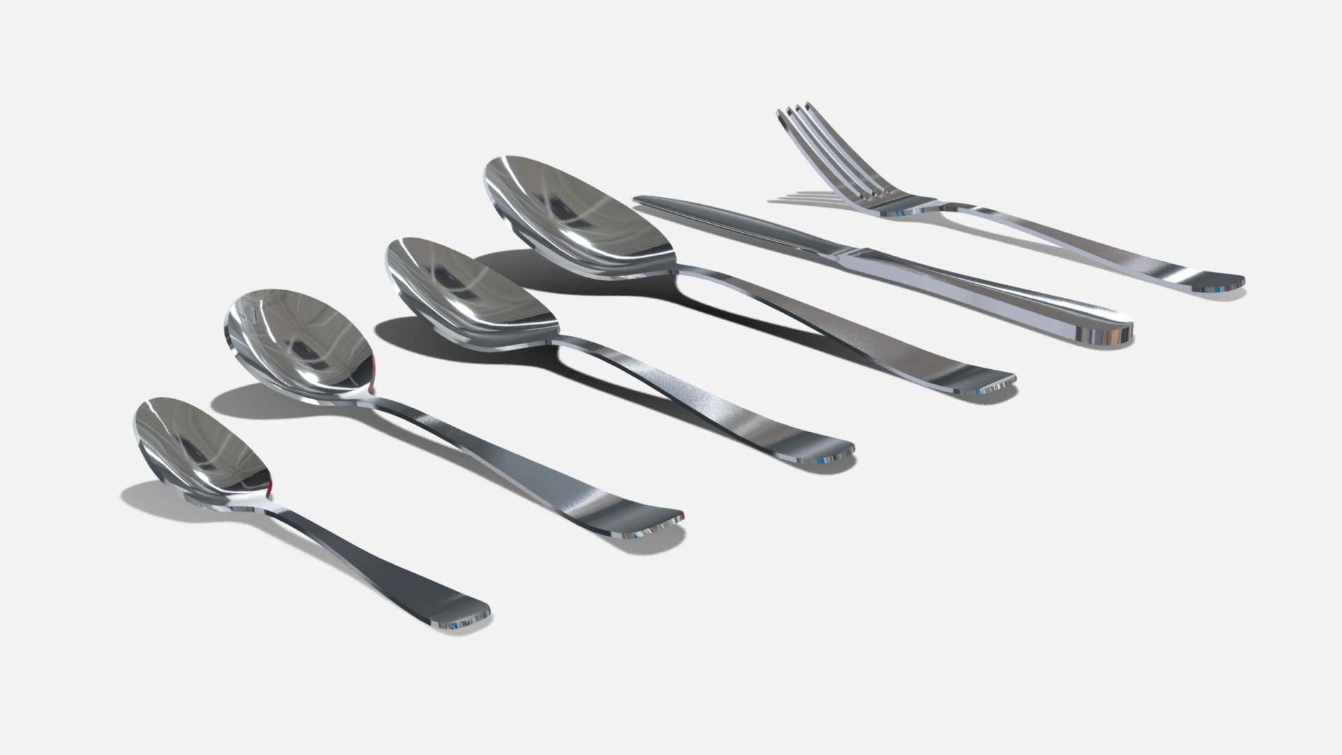 Generic Stainless Steel Classic Cutlery 3d model