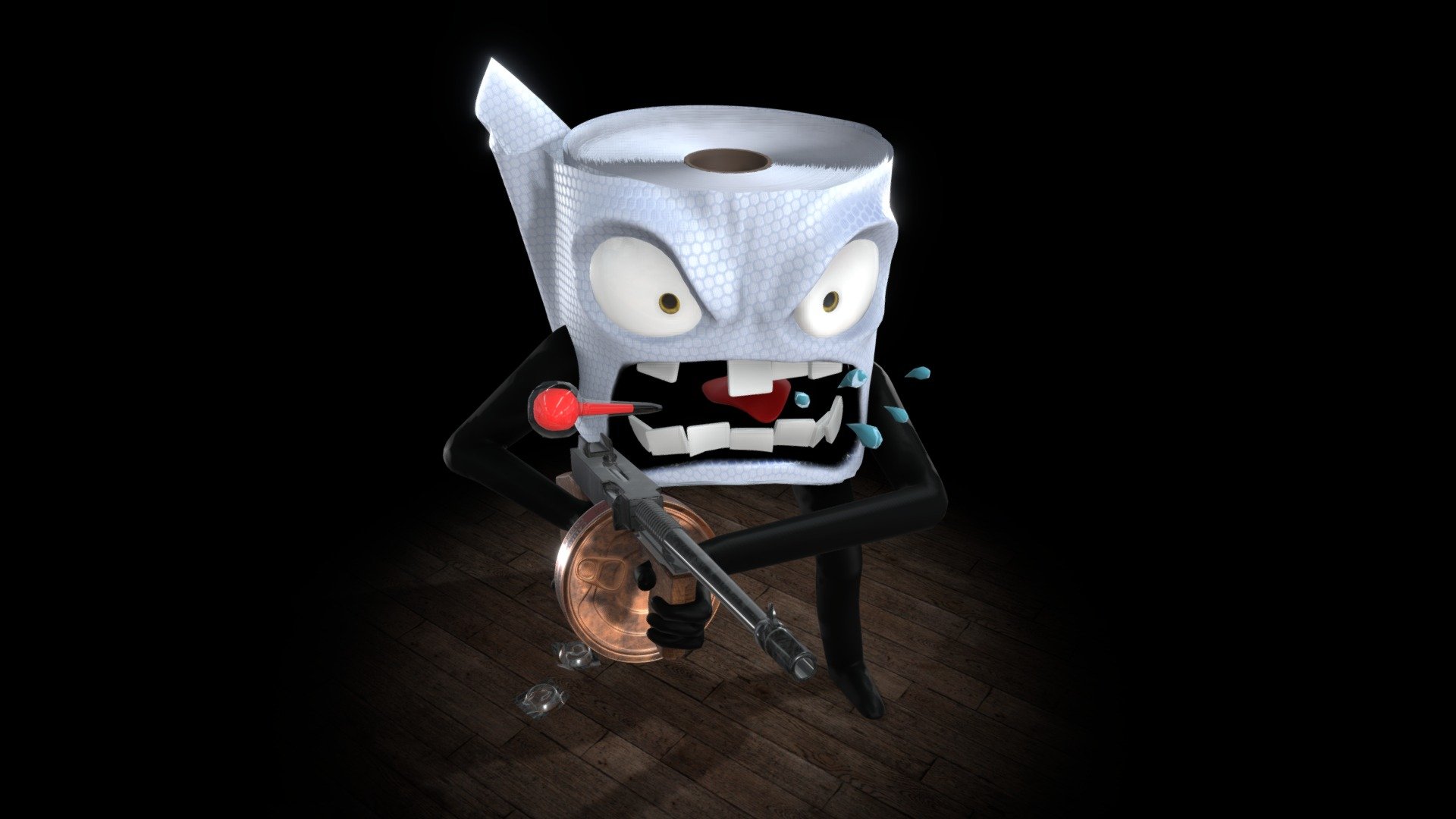 Toiletpaperface 3d model