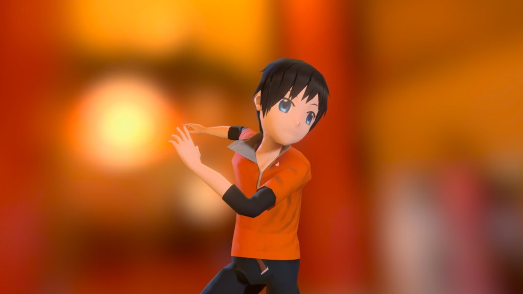 Anime Boy 2 3d model