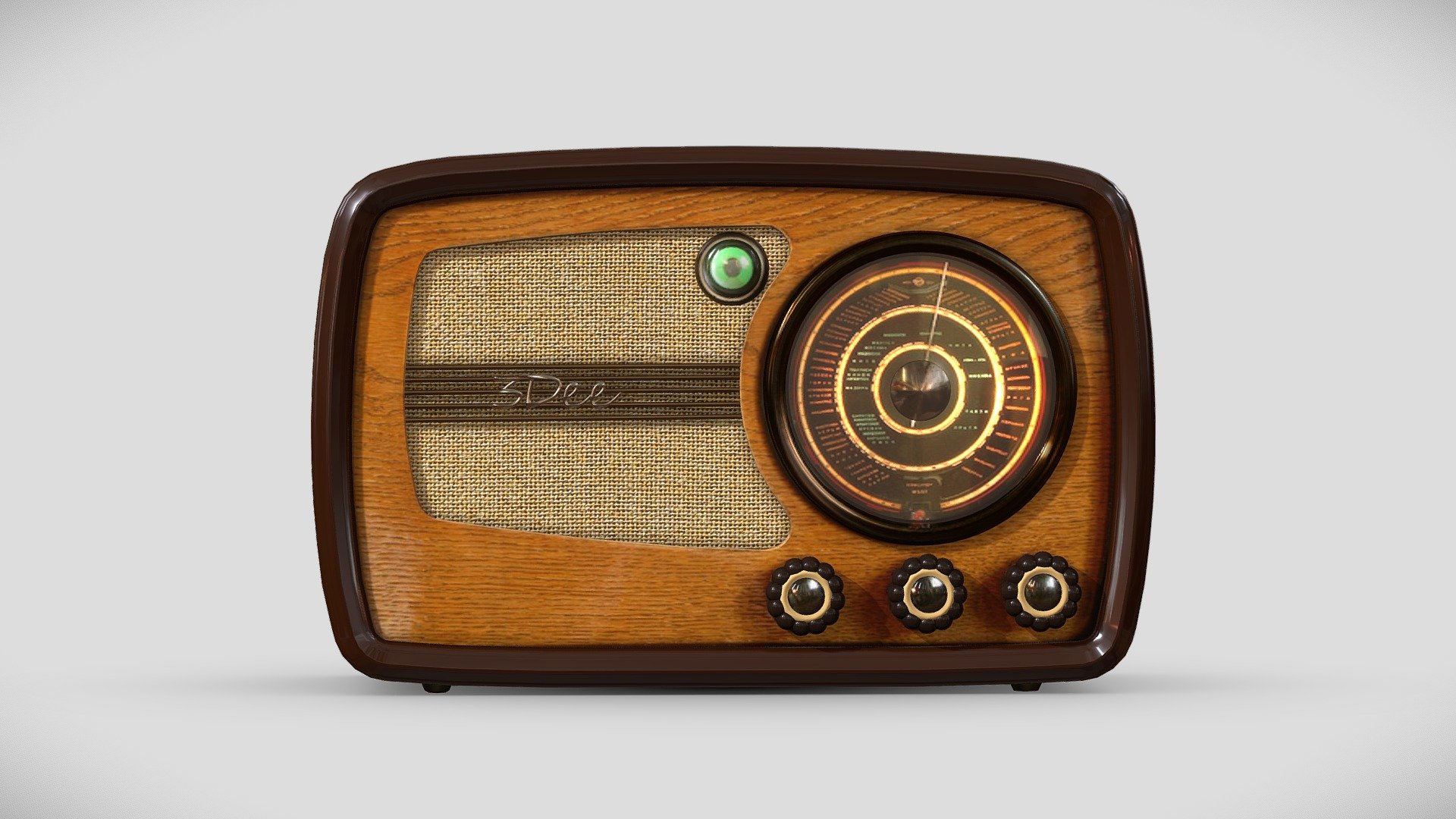 Antique Radio 3d model