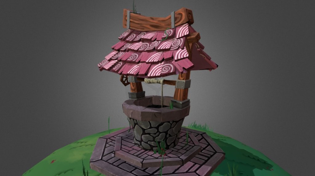 Cartoon Well 3d model