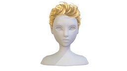 cartoon lush female 007 haircut of short