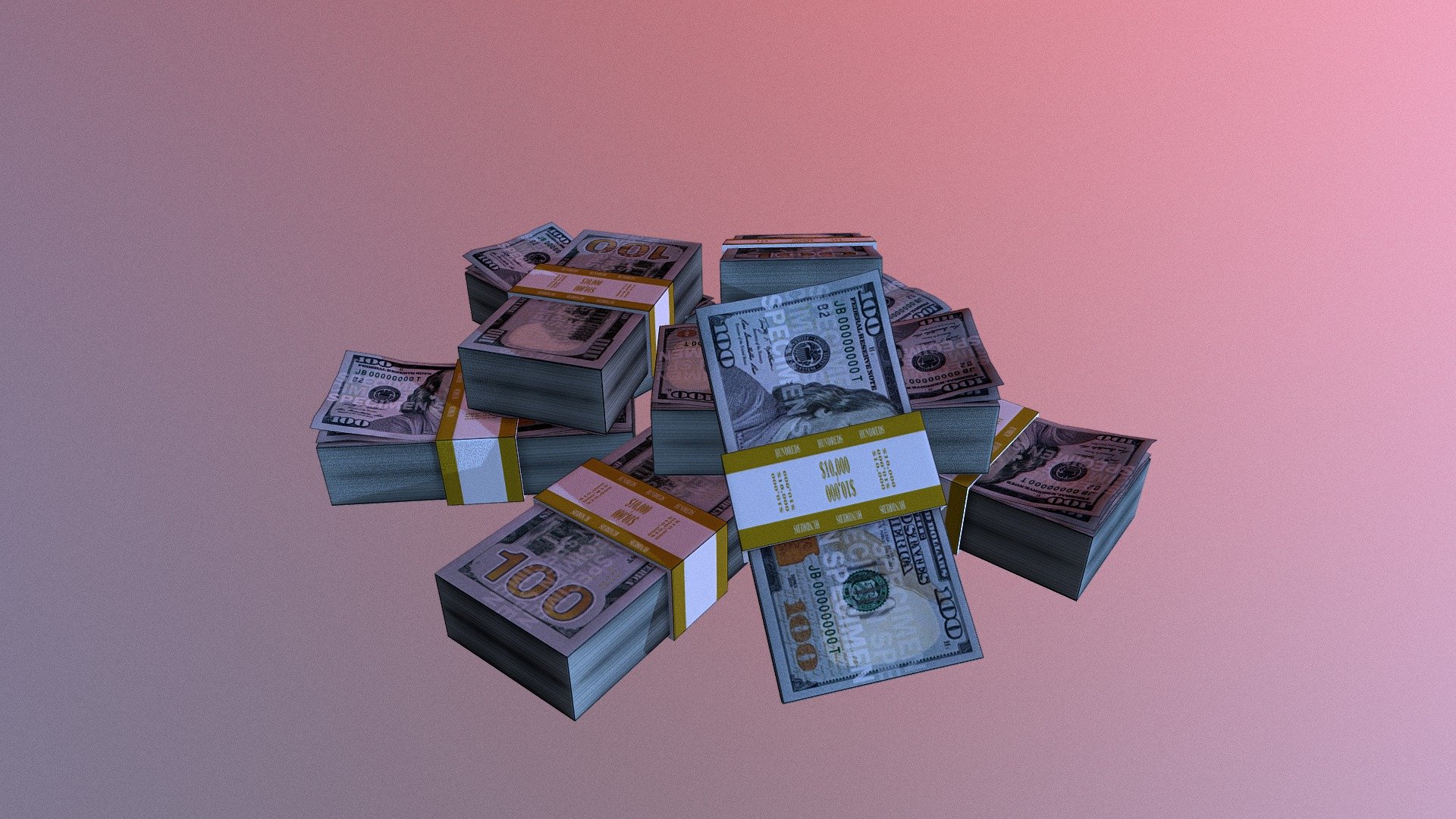 Money Bundle 3d model