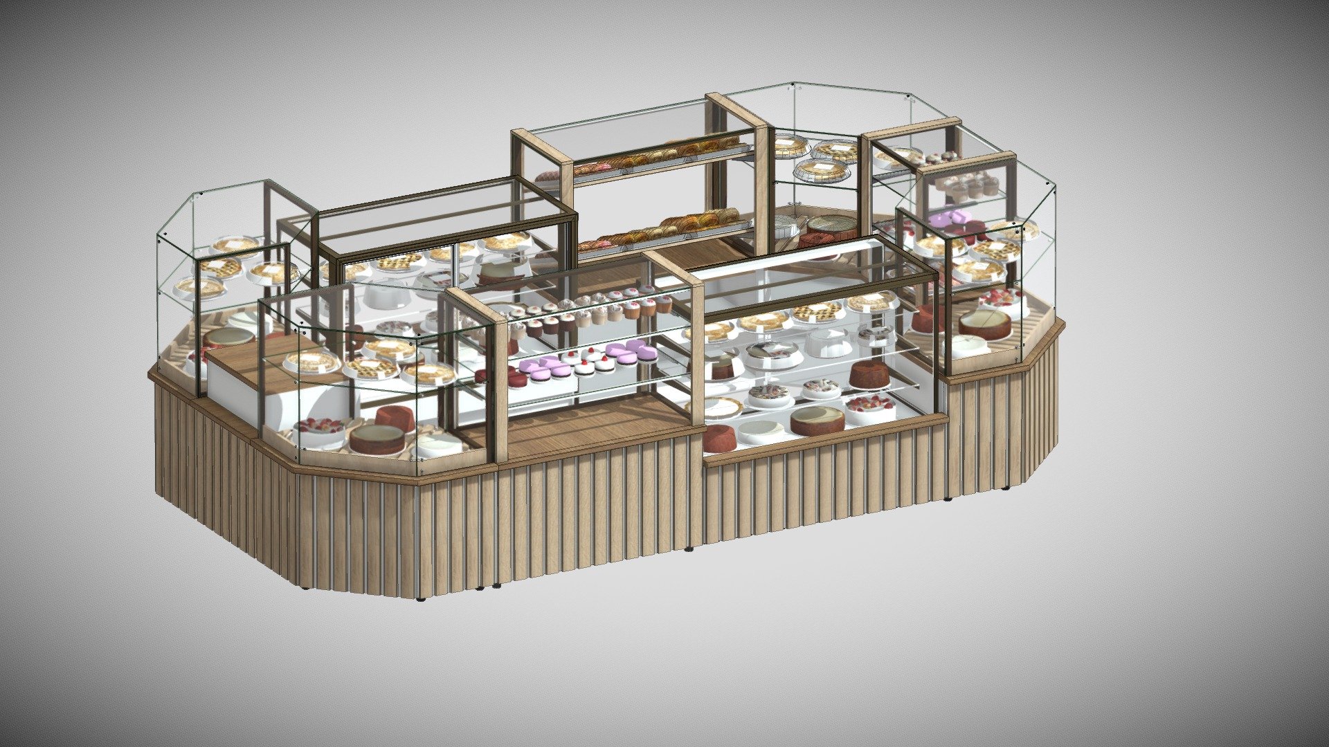 bakery kiosk 3d model