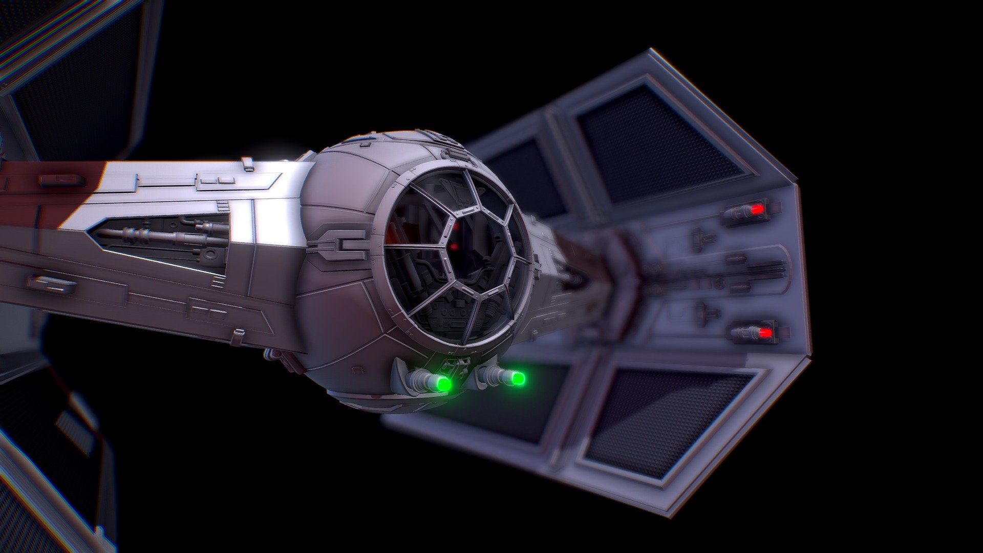 TIE ADVANCED X1 (Darth Vader) 3d model