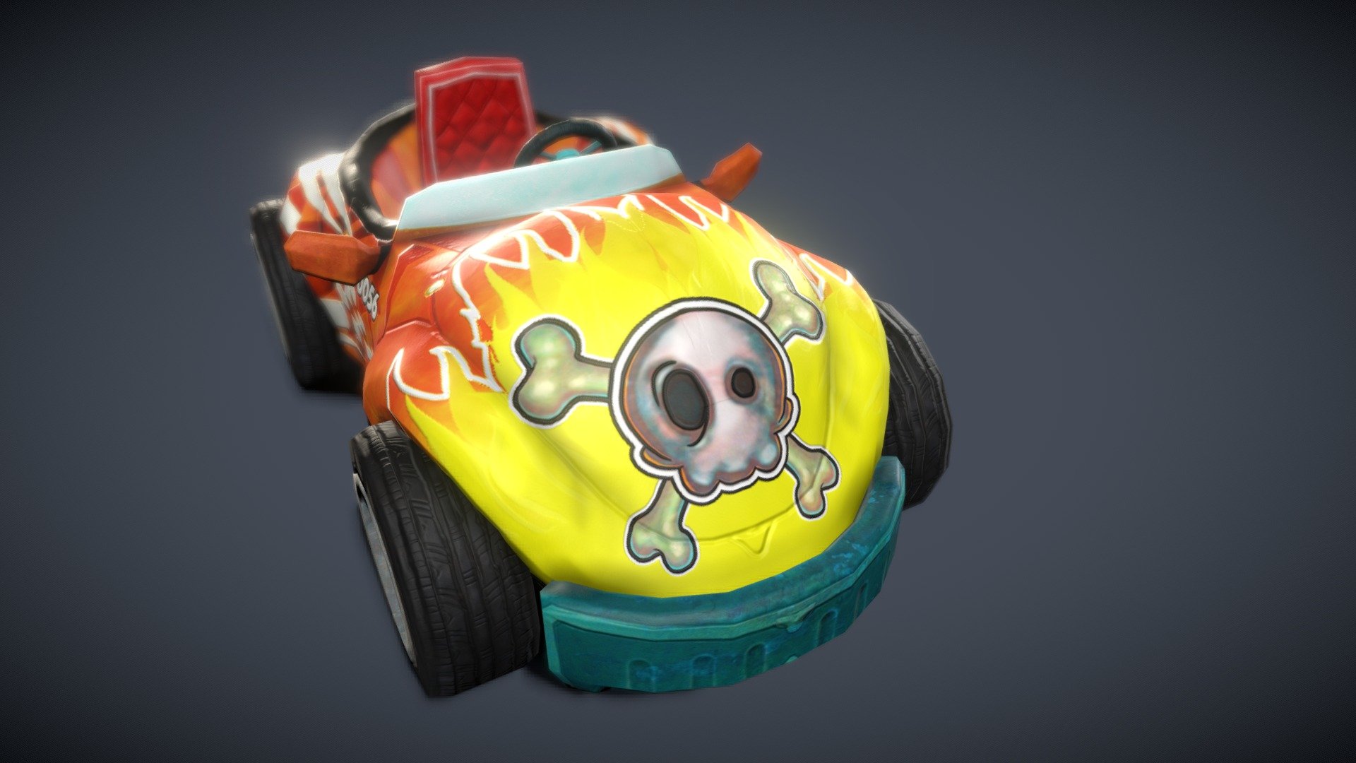 Cartoon Kart 01 3d model