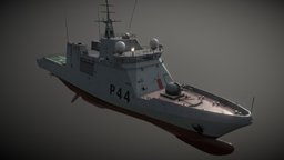 Modern Naval armed Patrol Vessel ship