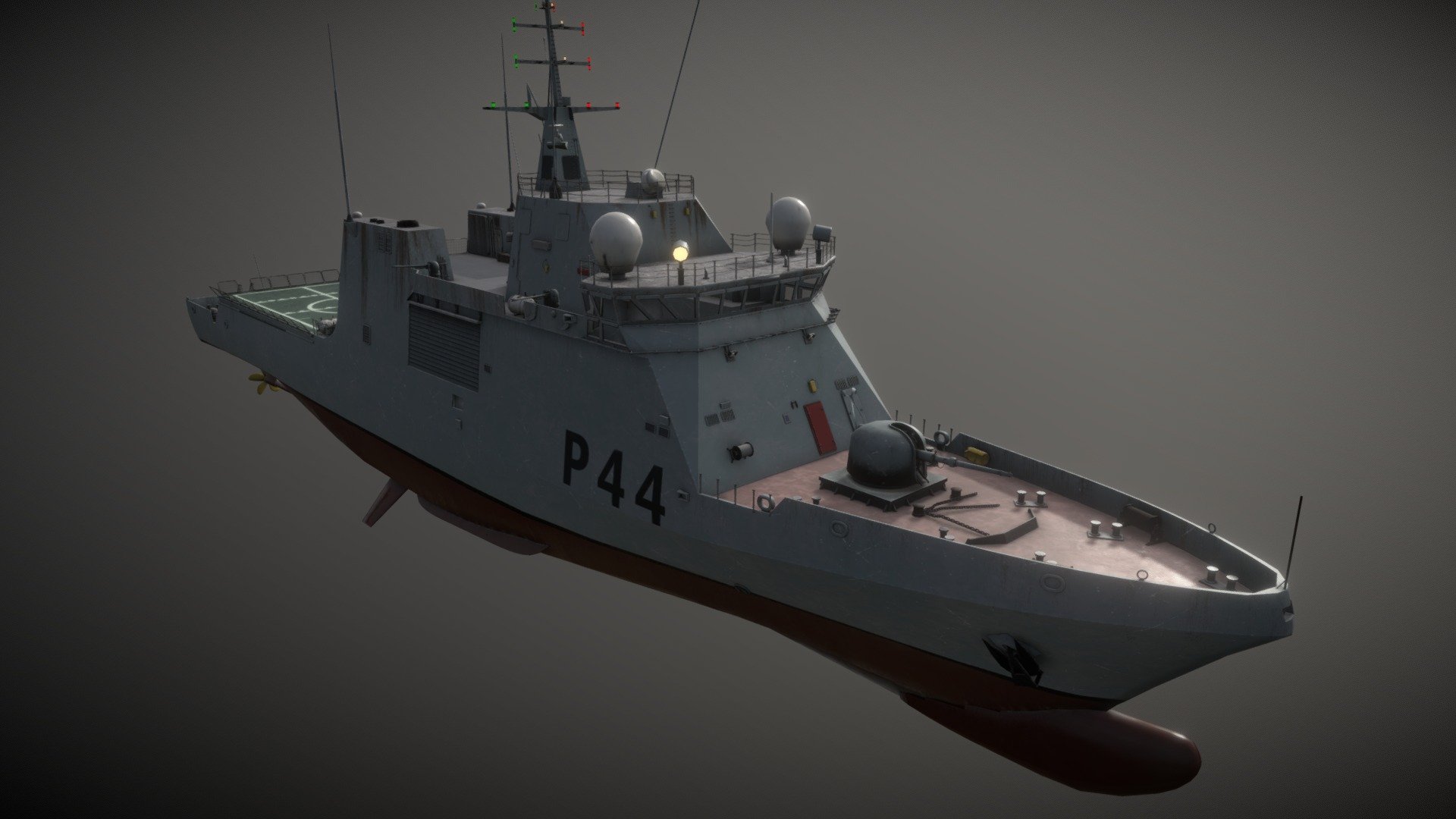 Modern Naval armed Patrol Vessel ship 3d model