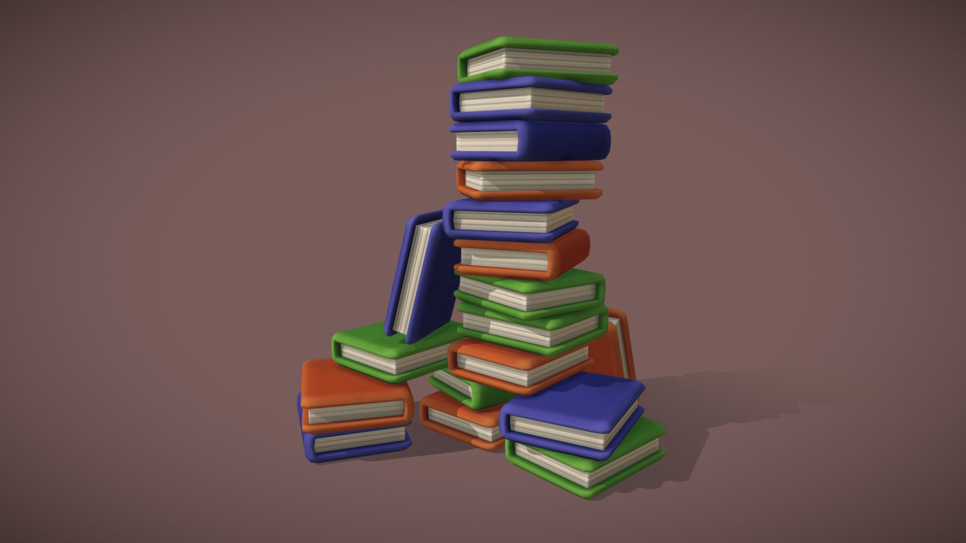 Stack of Books 3d model