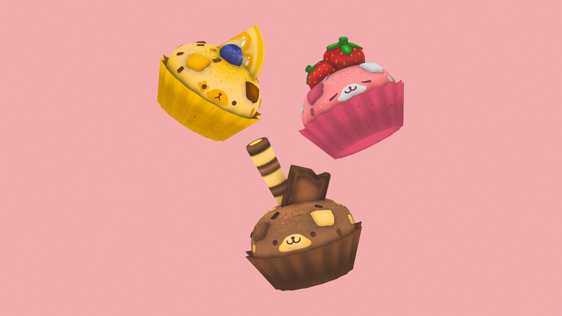 Pupcakes 🧁 3d model