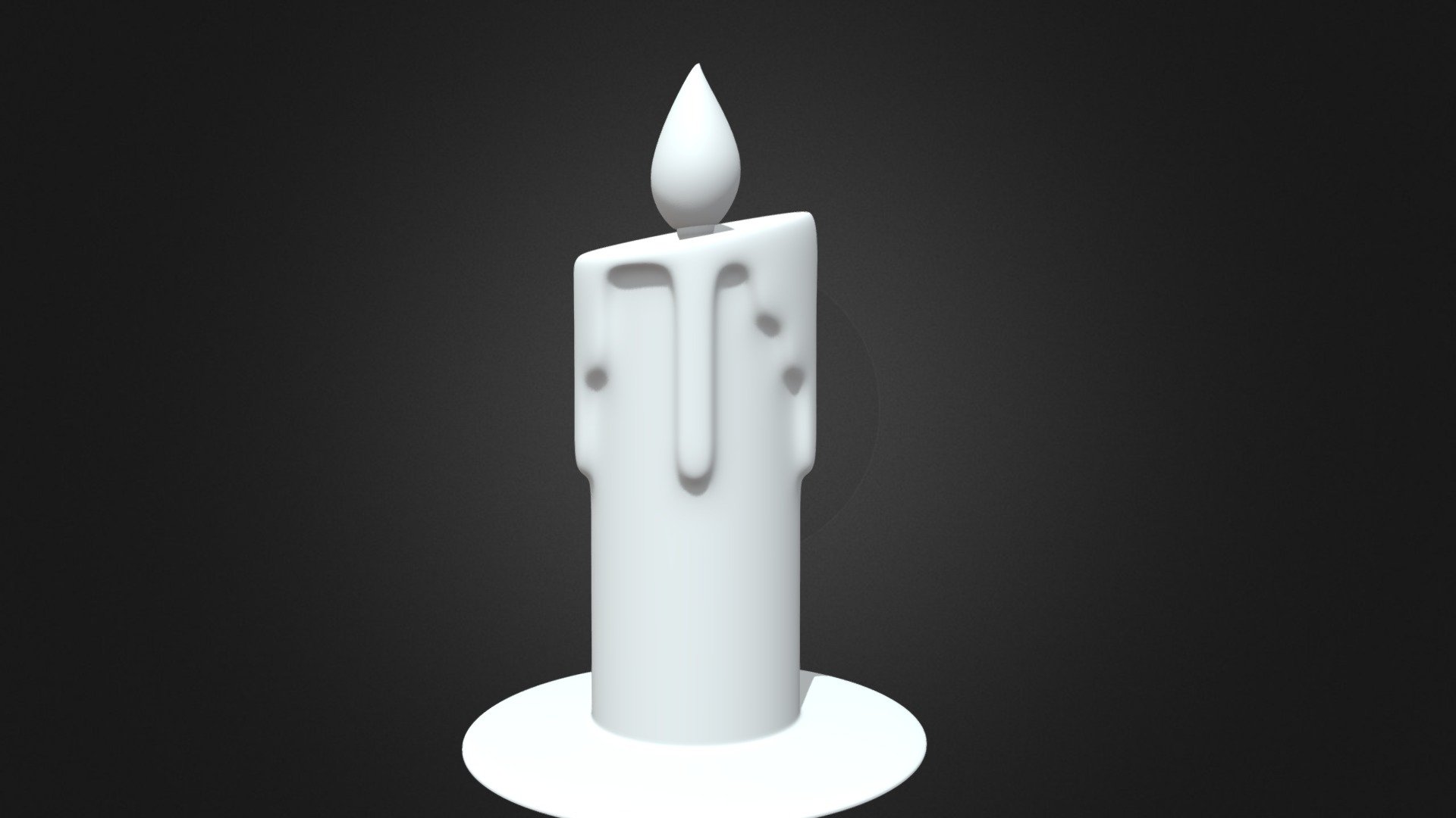 3D Cartoon Candle 3d model