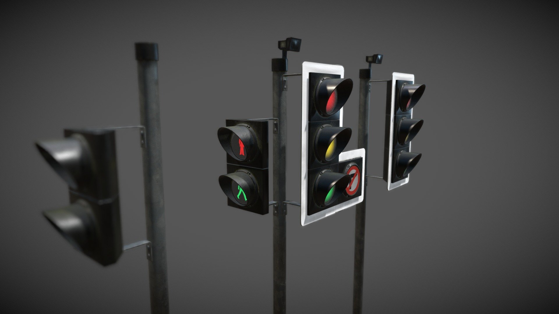 uk Traffic Light 3d model