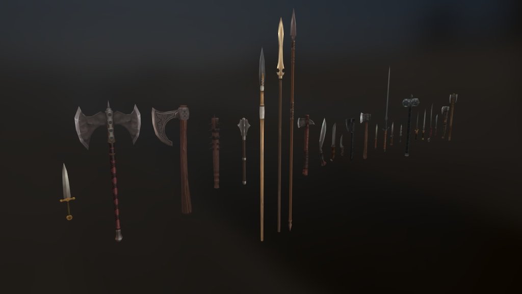 3D weapon 25 set 3d model