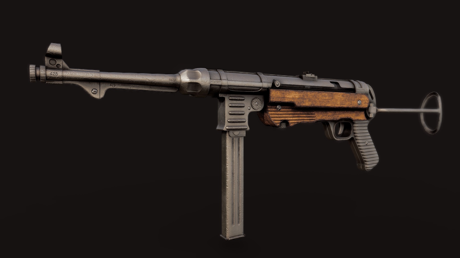 MP40 (Machine Gun Pistol) 3d model