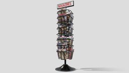 Magazine Display Rack (low-poly) Prop