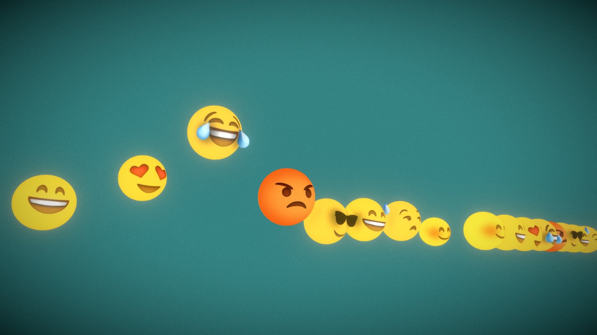 Emojis 3D Animated And Stable FREE 3d model