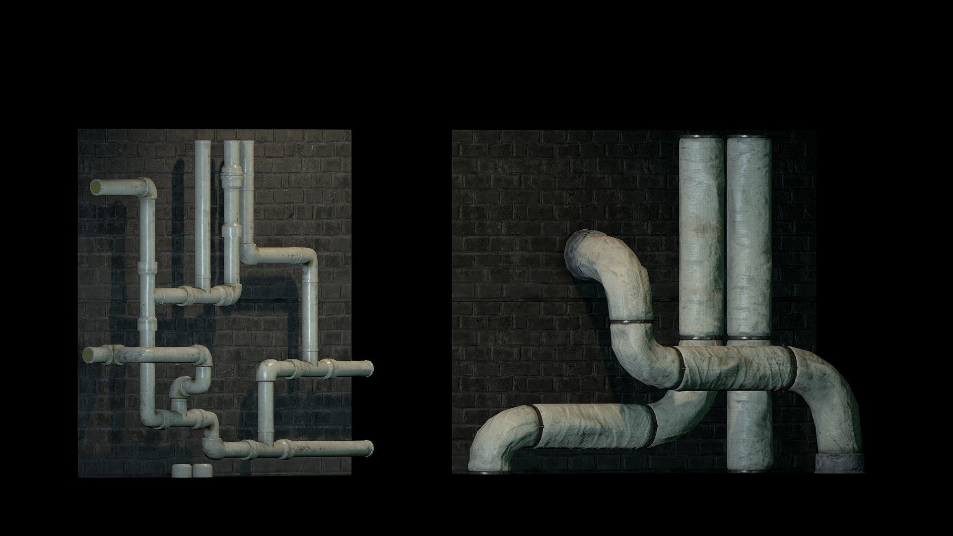 Pipes Set 01 3d model