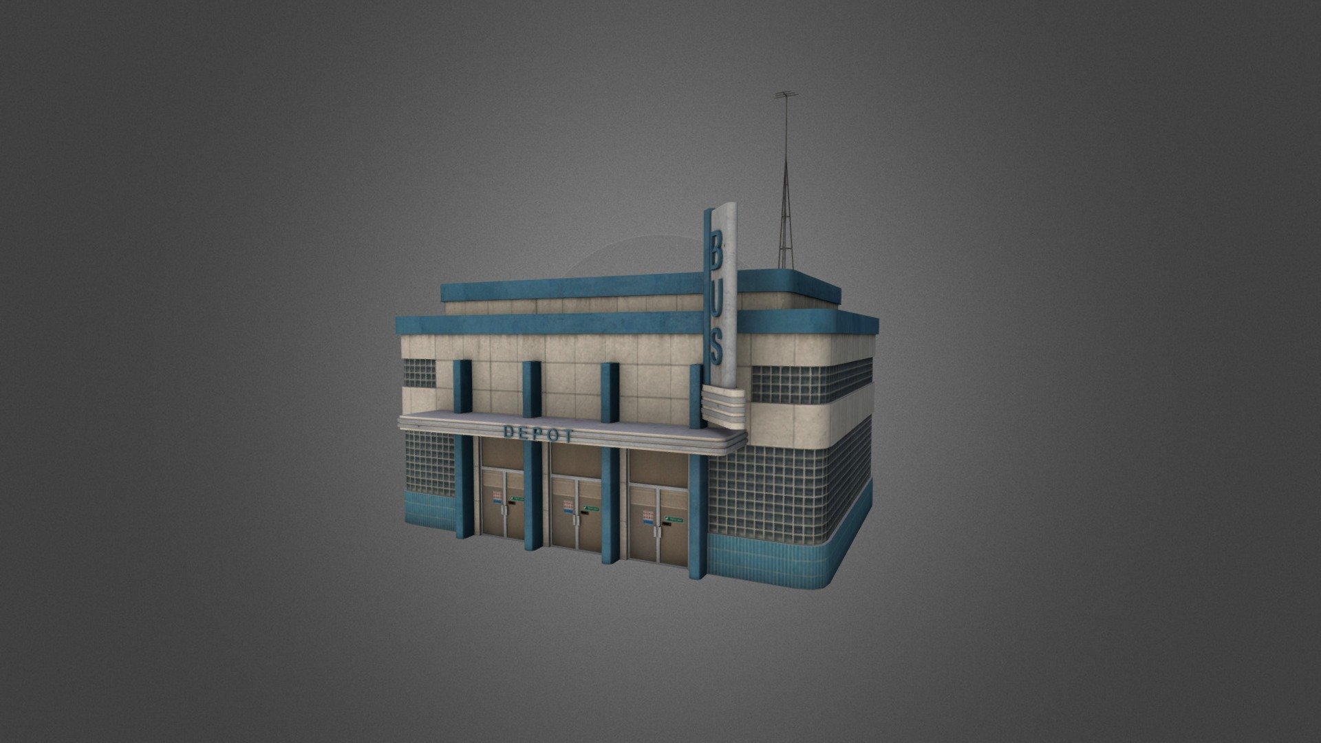 Retro City Pack II Building 06 3d model