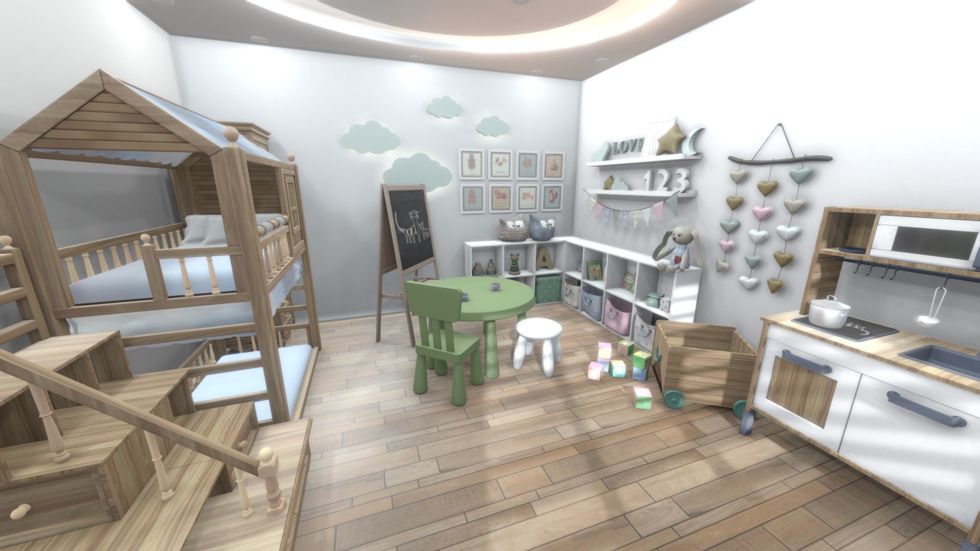 Childs Bedroom 3d model