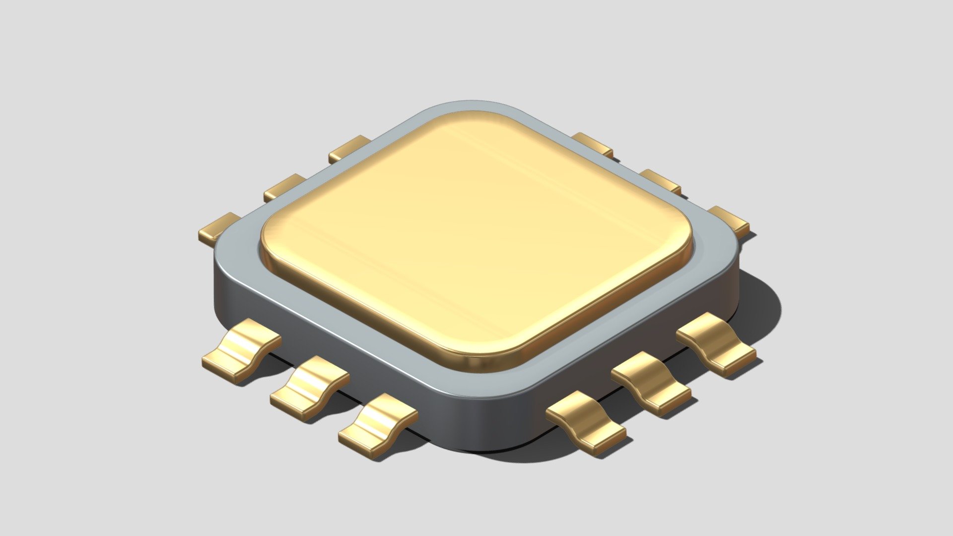 Processor CPU 3D cartoon 3d model