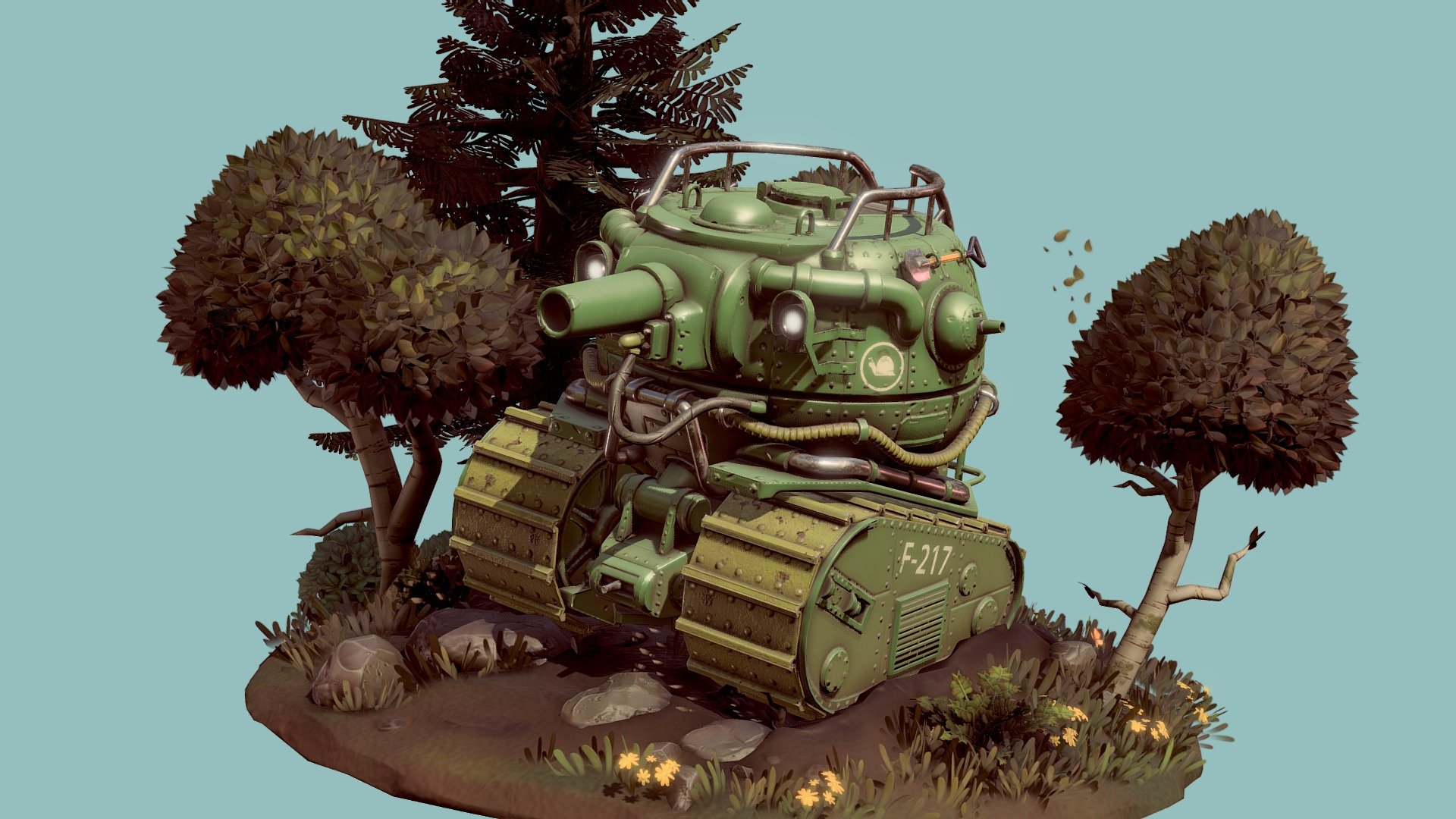 T-Pot Tank 3d model