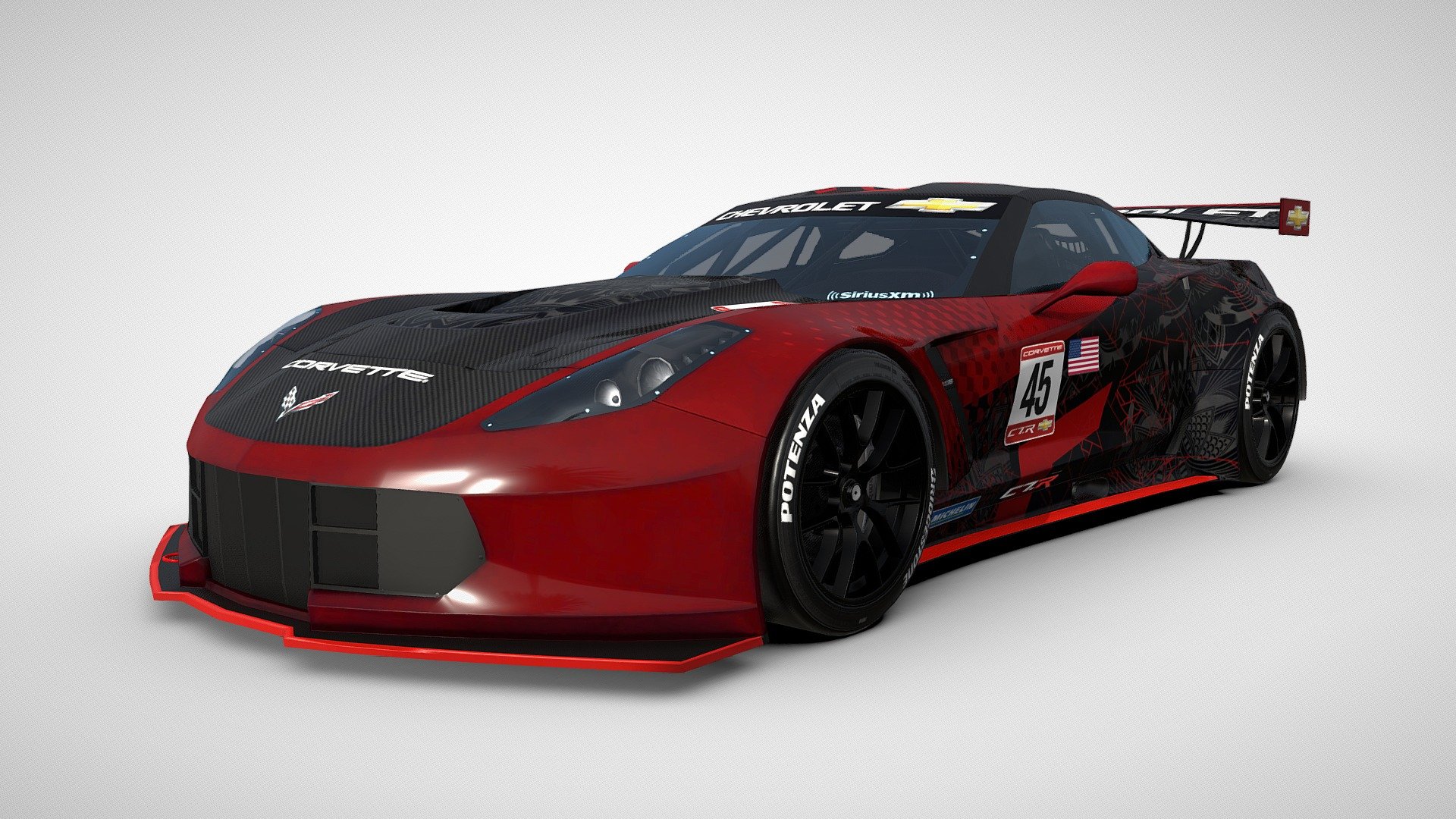 Corvette_C7.R_Livery Design 3d model