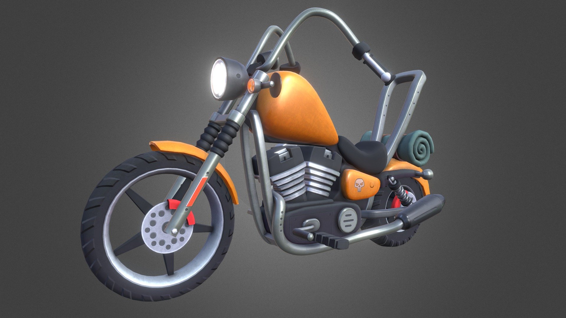 Cartoon Chopper 3d model