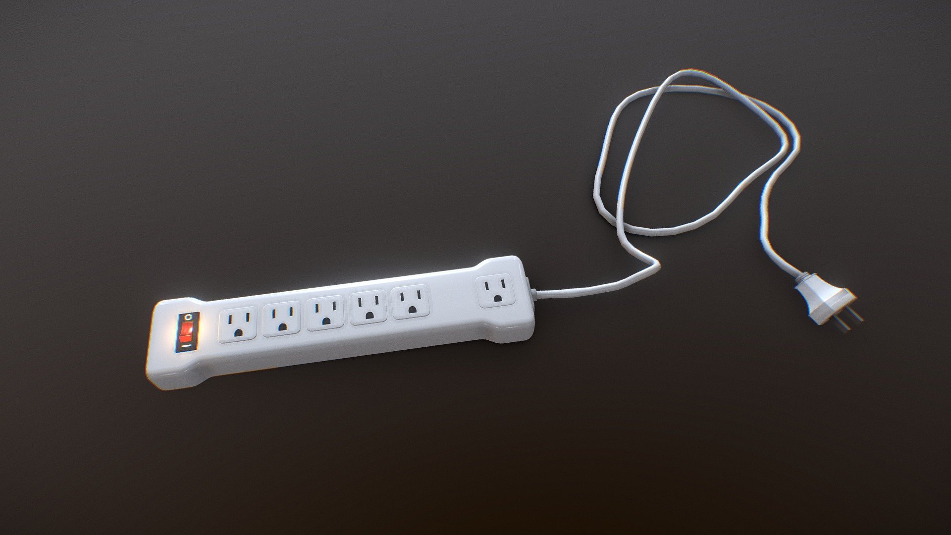 American 110V Power Strip 3d model