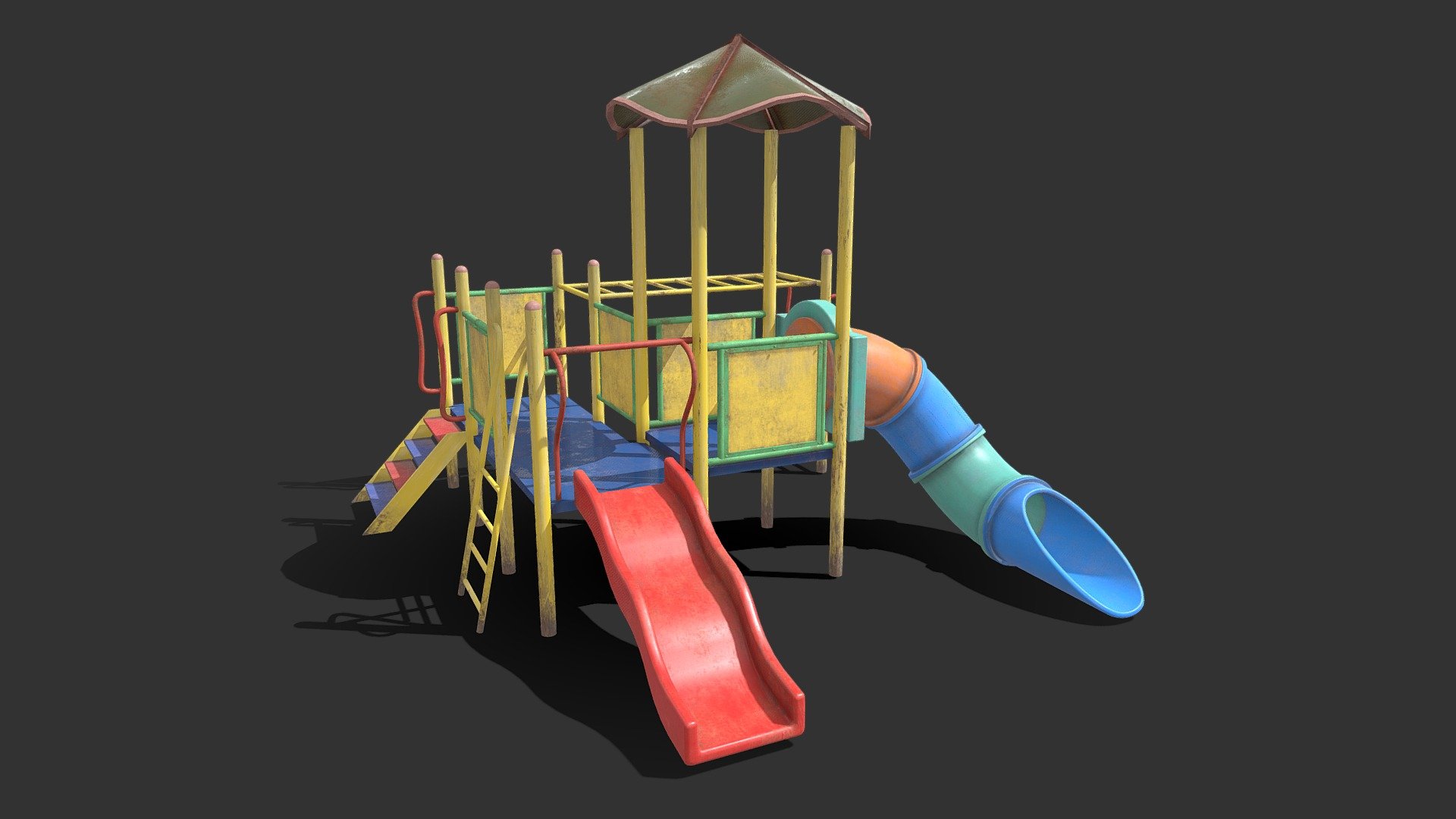 Abandoned Playground 3d model