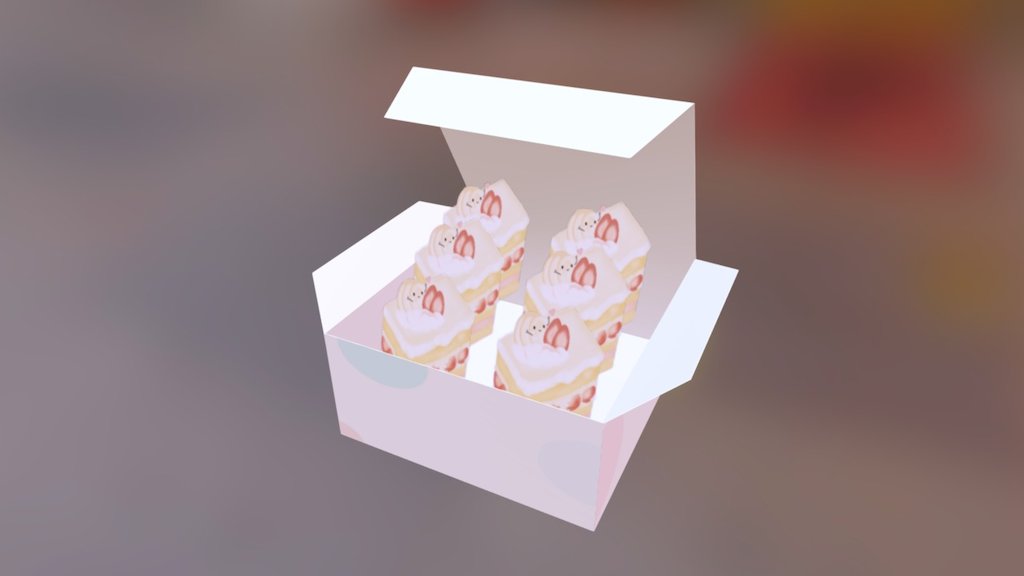 Cake box 3d model