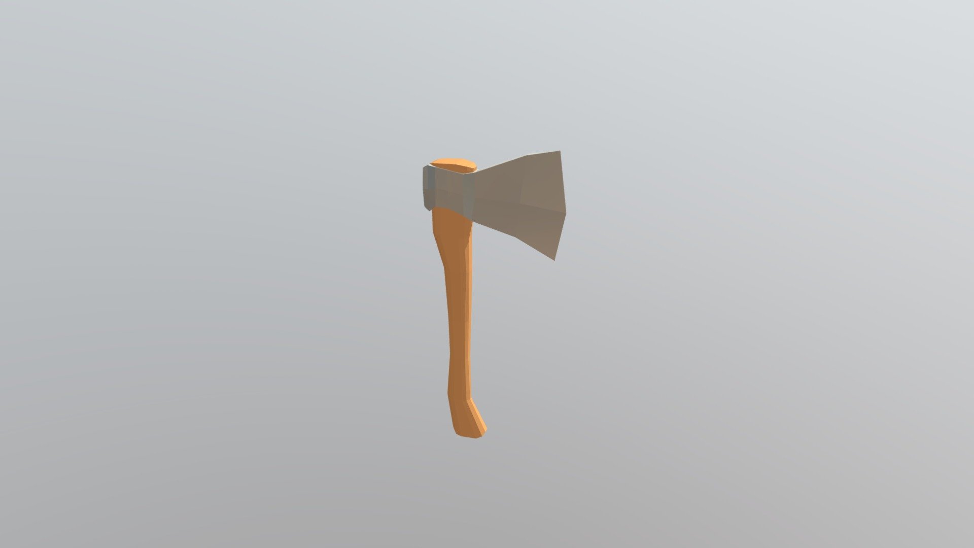 axe cartoon low poly 3d model