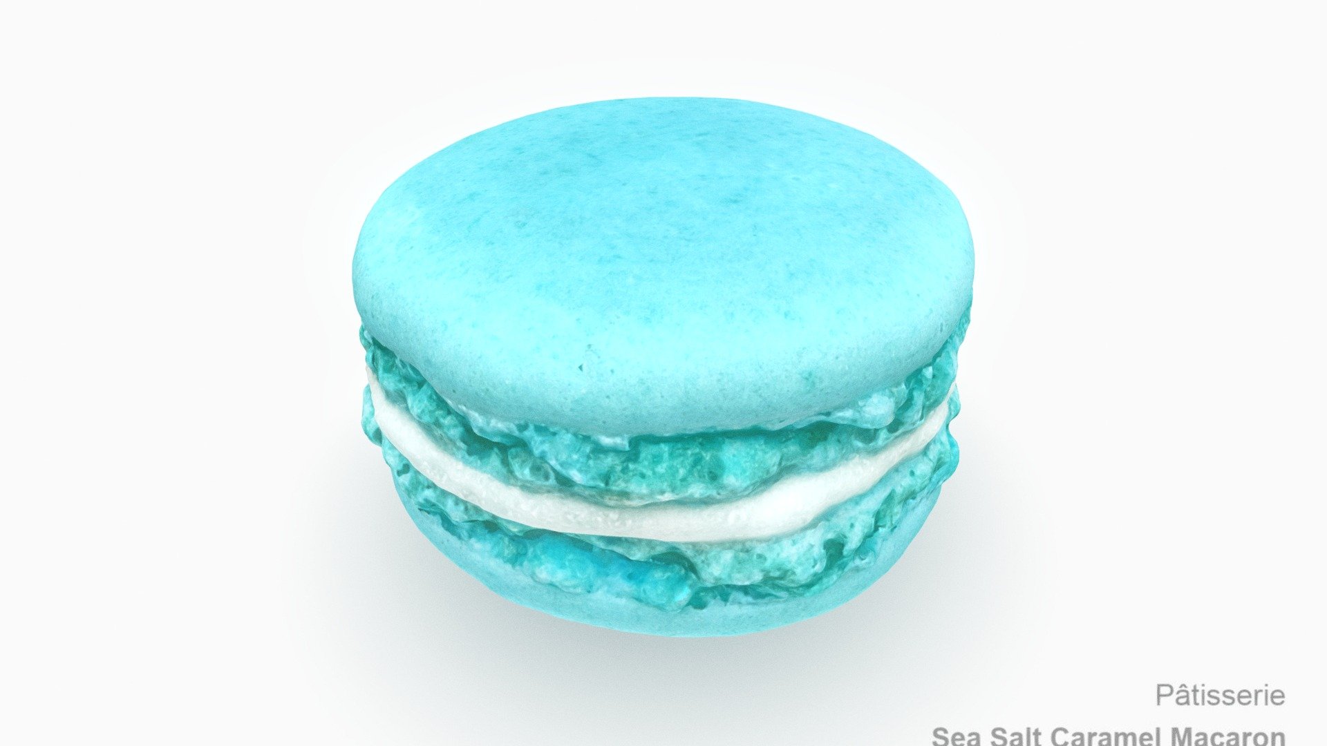 Sea salt caramel Macaron 焦糖海鹽馬卡龍 3d model