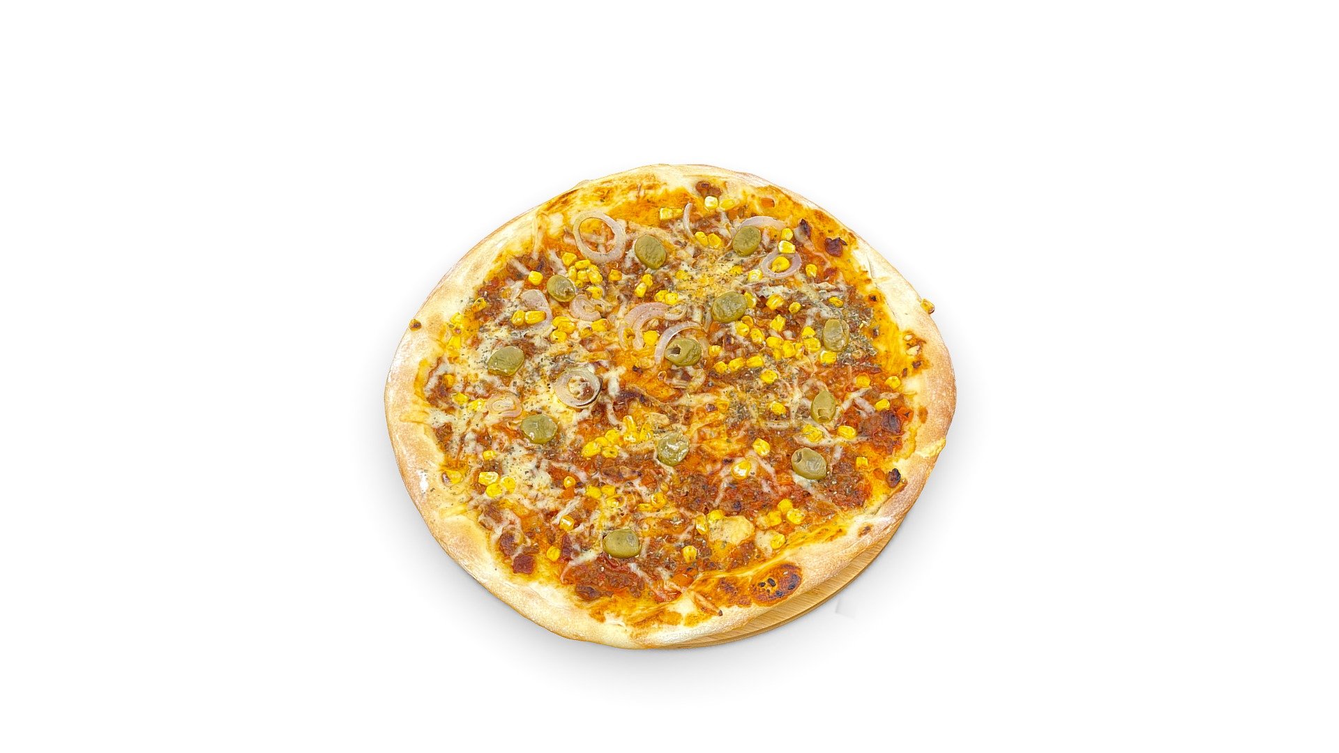 Bolognese Pizza 3d model