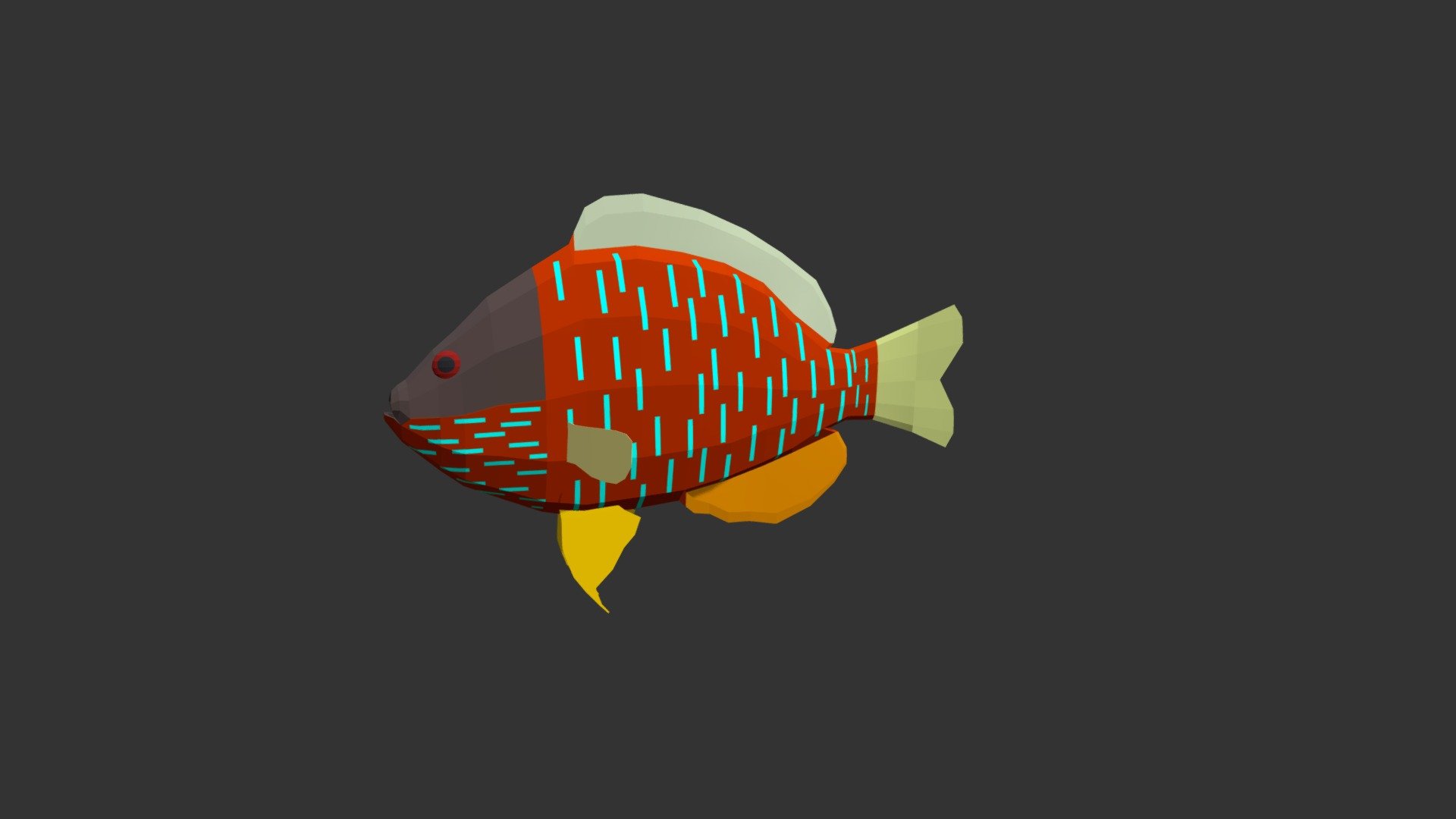 Longear Sunfish 3d model